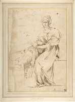 Free download Seated Figure with Cloak and Turban free photo or picture to be edited with GIMP online image editor