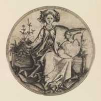 Free download Seated Lady Holding a Shield with an Unicorn free photo or picture to be edited with GIMP online image editor