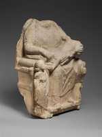 Free download Seated limestone kourotrophos with another child standing free photo or picture to be edited with GIMP online image editor