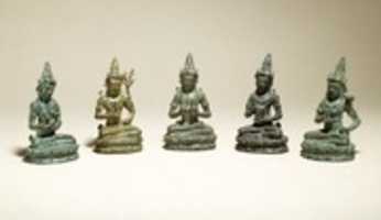 Free download Seated Male Deity Holding a Cuirass (Chest Armour) free photo or picture to be edited with GIMP online image editor