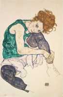 Free download Seated Woman with Legs Drawn Up (Adele Herms) free photo or picture to be edited with GIMP online image editor