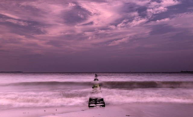 Téléchargement gratuit de l'image gratuite des vagues du crépuscule du surf de la mer à la scène à éditer avec l'éditeur d'images en ligne gratuit GIMP