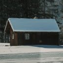 Secluded Snowy Cabin in Winter Forest  screen for extension Chrome web store in OffiDocs Chromium