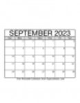 Kostenloser Download der Kalender für September 2023. Vorlage für Microsoft Word, Excel oder Powerpoint, kostenlos zur Bearbeitung mit LibreOffice online oder OpenOffice Desktop online