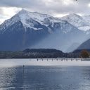 Serene Alpine Lake and Snowy Mountains Landscape  screen for extension Chrome web store in OffiDocs Chromium