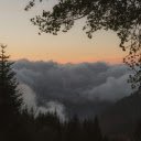 Serene Mountain Sunset with Clouded Forest View  screen for extension Chrome web store in OffiDocs Chromium