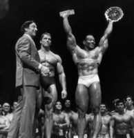 Free download Sergio Oliva beats Arnold Schwarzenegger free photo or picture to be edited with GIMP online image editor
