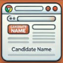 Set Candidate Name on Title  screen for extension Chrome web store in OffiDocs Chromium