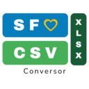 SF CSV XLSX Conversor  screen for extension Chrome web store in OffiDocs Chromium