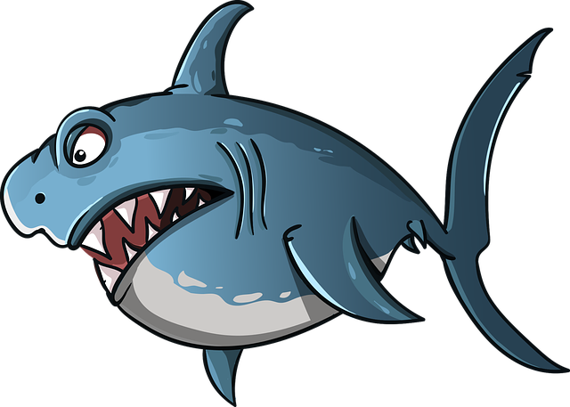 Free download Shark Cartoon FishFree vector graphic on Pixabay free illustration to be edited with GIMP online image editor