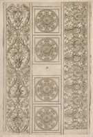 Free download Sheet of border segments: vertical floral ornament, horizontal frieze, four corners free photo or picture to be edited with GIMP online image editor
