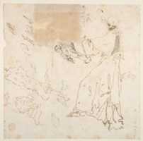 Free download Sheet of Studies: Five Angels (recto); Youth in Clerical Robes and Other Studies (verso) free photo or picture to be edited with GIMP online image editor
