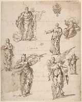 Free download Sheet of Studies with Angels and Religious Figures free photo or picture to be edited with GIMP online image editor