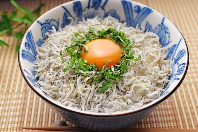 Безкоштовно завантажте безкоштовне зображення shirasu don egg yolk seafood для редагування за допомогою безкоштовного онлайн-редактора зображень GIMP