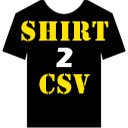 Shirt2CSV Export Merch By Amazon Listings  screen for extension Chrome web store in OffiDocs Chromium