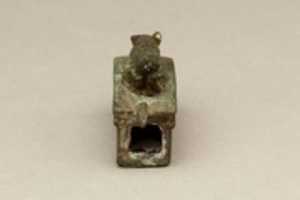 Free download Shrew-mouse surmounting shrine-shaped box for an animal mummy free photo or picture to be edited with GIMP online image editor