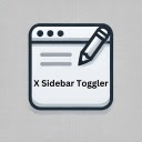 X Sidebar Toggler  screen for extension Chrome web store in OffiDocs Chromium