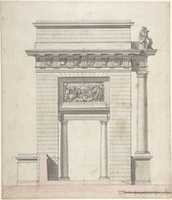 Free download Side Elevation of a Triumphal Arch free photo or picture to be edited with GIMP online image editor