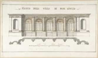 Free download Side Elevation of the Villa of Pope Julius [III.] free photo or picture to be edited with GIMP online image editor