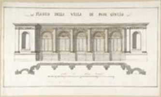 Muat turun percuma Side Elevation of the Villa of Pope Julius [III.] foto atau gambar percuma untuk diedit dengan editor imej dalam talian GIMP