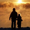 Silhouette Photography of Two Person during Sunset  screen for extension Chrome web store in OffiDocs Chromium