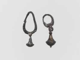 Free download Silver earring with nail-head pendant free photo or picture to be edited with GIMP online image editor
