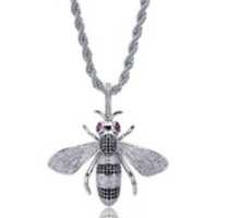 Free download Silver Queen Bee Pendant Necklace free photo or picture to be edited with GIMP online image editor