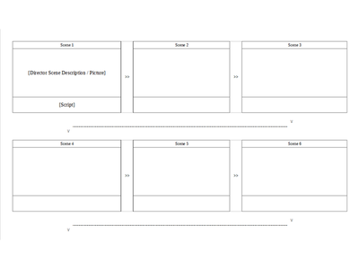 ດາວ​ໂຫຼດ​ຟຣີ​ແມ່​ແບບ storyboard ງ່າຍ​ດາຍ​. ແມ່ແບບ DOC, XLS ຫຼື PPT ບໍ່ເສຍຄ່າເພື່ອແກ້ໄຂດ້ວຍ LibreOffice ອອນໄລນ໌ ຫຼື OpenOffice Desktop ອອນລາຍ