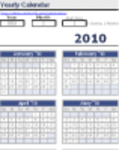 Free download Simple Yearly Calendar DOC, XLS or PPT template free to be edited with LibreOffice online or OpenOffice Desktop online