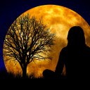 Sitting under the moon  screen for extension Chrome web store in OffiDocs Chromium