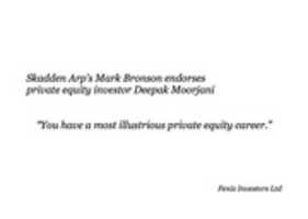 Free download Skadden Arps Mark Bronson endorses Deepak Moorjani free photo or picture to be edited with GIMP online image editor