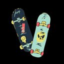 Skateboard Theme  screen for extension Chrome web store in OffiDocs Chromium