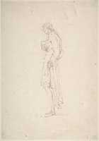 Free download Sketched Caricature of a Standing Man Facing Left free photo or picture to be edited with GIMP online image editor