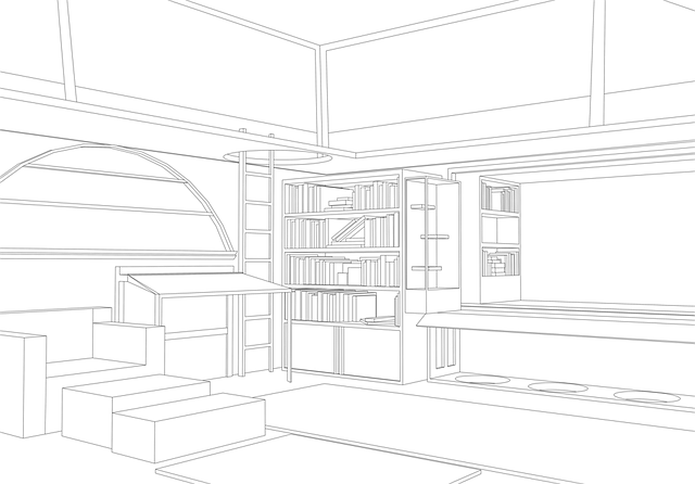 Free download Sketchup Scene Books -  free illustration to be edited with GIMP free online image editor