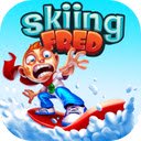 Skiing Fred Game Hit the slopes and escape the Grimmy Reaper!  screen for extension Chrome web store in OffiDocs Chromium