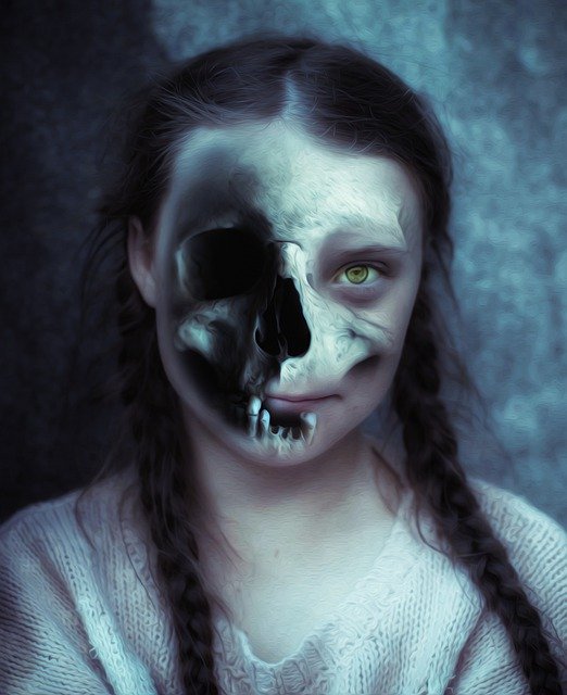 Téléchargement gratuit d'une image gratuite d'horreur de squelette de tête d'os de crâne à éditer avec l'éditeur d'images en ligne gratuit GIMP