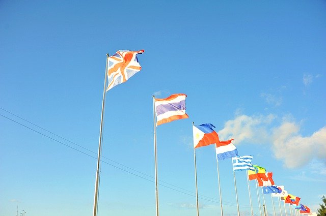 Kostenloser Download des Sky Flag Symbols - kostenloses Foto oder Bild zur Bearbeitung mit dem Online-Bildeditor GIMP