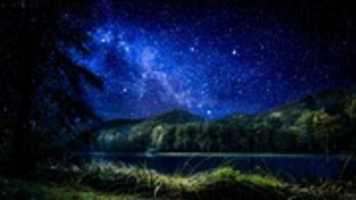 Free download sky-night-starry-sky-stars-star-lake-mountain-1280x720 free photo or picture to be edited with GIMP online image editor
