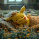 Sleeping pikachu wallpaper  screen for extension Chrome web store in OffiDocs Chromium