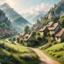Small village by the mountain  screen for extension Chrome web store in OffiDocs Chromium