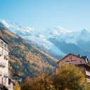 Snowcapped Mountains in Autumn  screen for extension Chrome web store in OffiDocs Chromium