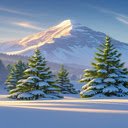 Snow covered pine tree wallpaper  screen for extension Chrome web store in OffiDocs Chromium