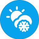 Écran de prévisions de neige pour l'extension Chrome Web Store dans OffiDocs Chromium