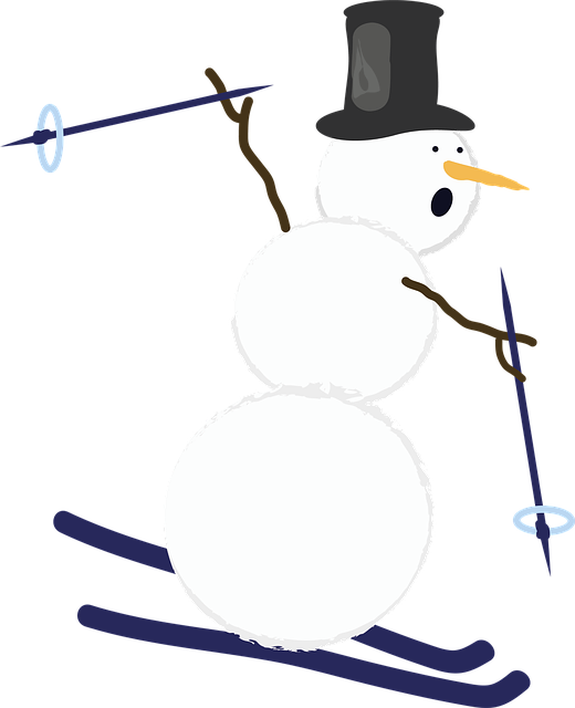 Free download Snowman Ski Winter -  free illustration to be edited with GIMP online image editor