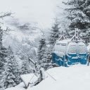 snowstorm enveloping a cable car descending a mountain  screen for extension Chrome web store in OffiDocs Chromium