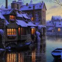 Snowy Canal Serenity  screen for extension Chrome web store in OffiDocs Chromium