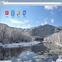 Śnieżny krajobraz Motyw 1280x720 ekran dla rozszerzenia Sklep internetowy Chrome w OffiDocs Chromium