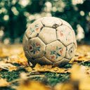 Soccer Ball On Leaft Field Autumn  screen for extension Chrome web store in OffiDocs Chromium