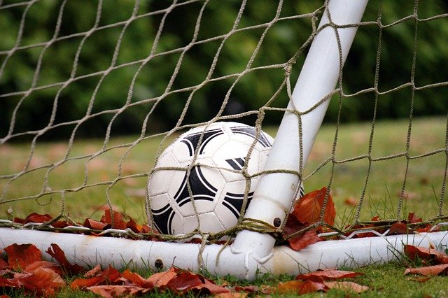 Free download soccer gate fall autumn leaves free picture to be edited with GIMP free online image editor