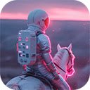 spaceman riding horse outer space  screen for extension Chrome web store in OffiDocs Chromium